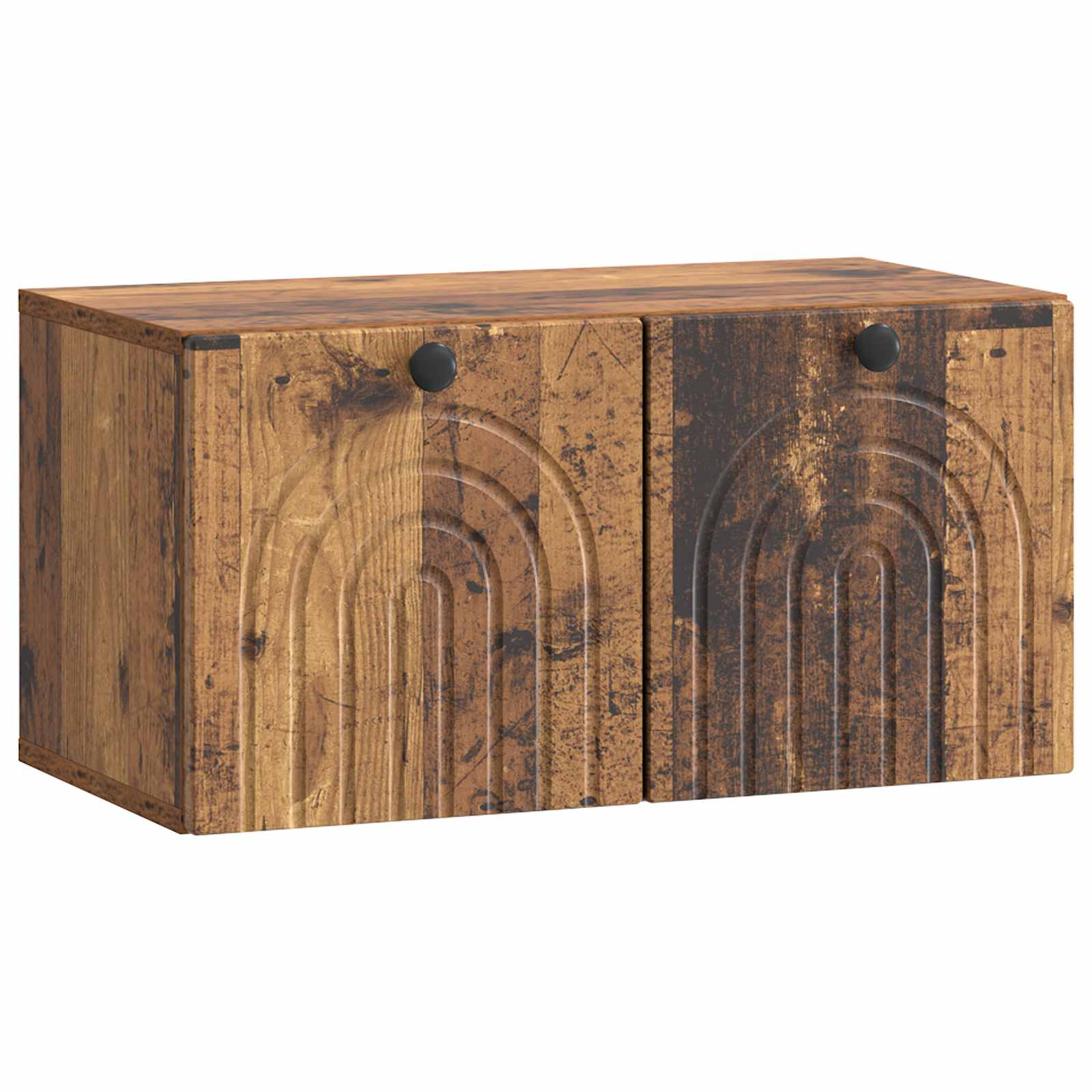 vidaXL Oglindă TV montată pe perete Lemn vechi 59,5 x 31 x 30 cm