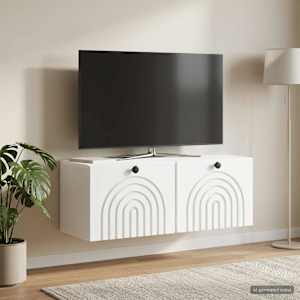 Nástěnná TV skříň Bílá 78,5 x 31 x 30 cm Kompozitní dřevo - obrázek 1