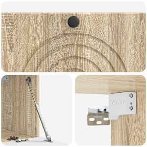 Nástěnná TV skříň Dub sonoma 78,5 x 31 x 30 cm Kompozitní dřevo - obrázek 9