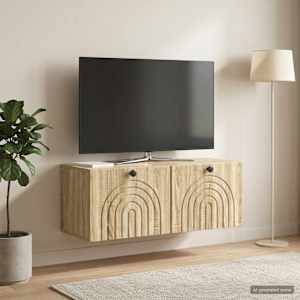 Nástěnná TV skříň Dub sonoma 78,5 x 31 x 30 cm Kompozitní dřevo - obrázek 4