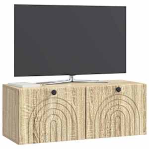 Nástěnná TV skříň Dub sonoma 78,5 x 31 x 30 cm Kompozitní dřevo - obrázek 3