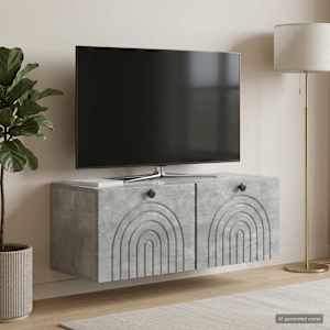 Nástěnná TV skříň Nástěnný Betonově šedá 78,5 x 31 x 30 cm - obrázek 4