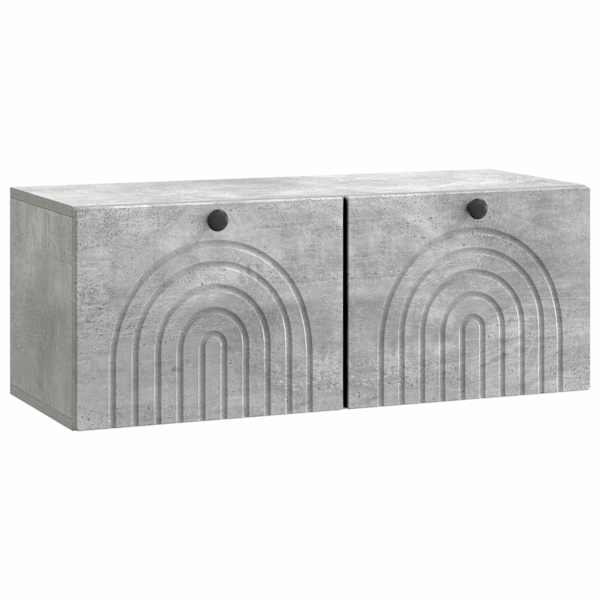 vidaXL Rippuv TV kapp Betoonhall 78,5 x 31 x 30 cm Tehispuit