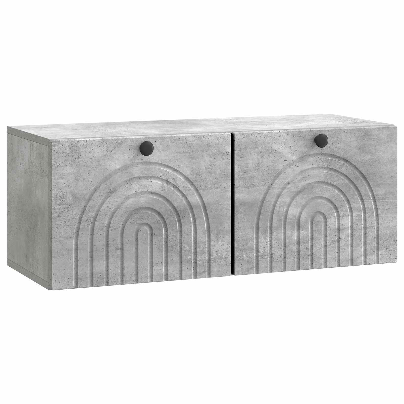 vidaXL Oglindă TV montată pe perete Gri Beton 78,5 x 31 x 30 cm