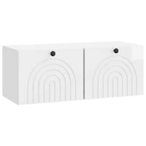 Nástěnná TV skříň Bílá s vysokým leskem 78,5 x 31 x 30 cm - obrázek 2