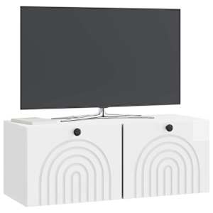 Nástěnná TV skříň Bílá s vysokým leskem 78,5 x 31 x 30 cm - obrázek 3