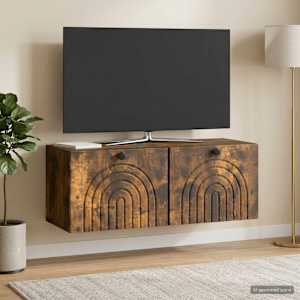 Nástěnná TV skříň Nástěnný Kouřový dub 78,5 x 31 x 30 cm - obrázek 4