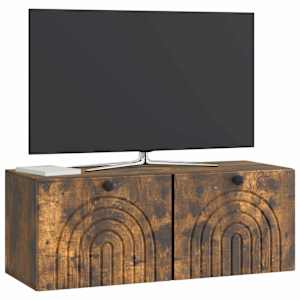 Nástěnná TV skříň Nástěnný Kouřový dub 78,5 x 31 x 30 cm - obrázek 3