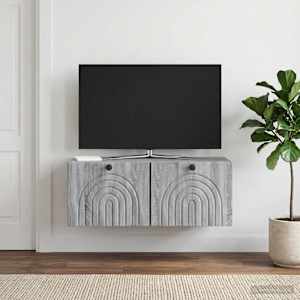 Nástěnná TV skříň Nástěnný Šedá sonoma 78,5 x 31 x 30 cm - obrázek 1