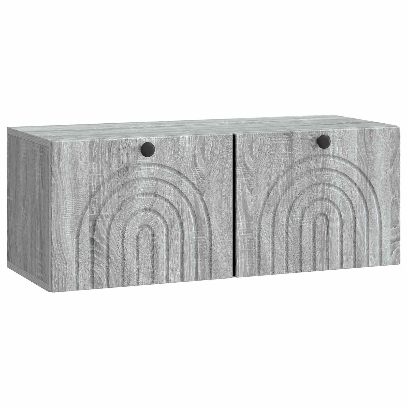 vidaXL Oglindă TV montată pe perete Sonoma gri 78,5 x 31 x 30 cm