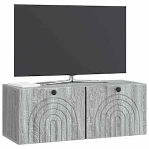Nástěnná TV skříň Nástěnný Šedá sonoma 78,5 x 31 x 30 cm - obrázek 3
