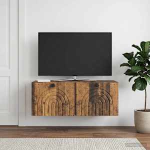 Nástěnná TV skříň Nástěnný Staré dřevo 78,5 x 31 x 30 cm - obrázek 4
