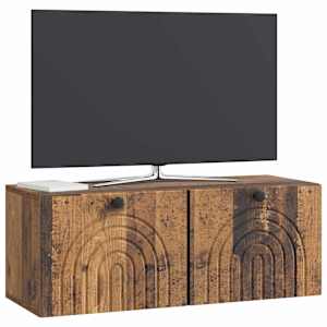 Nástěnná TV skříň Nástěnný Staré dřevo 78,5 x 31 x 30 cm - obrázek 3