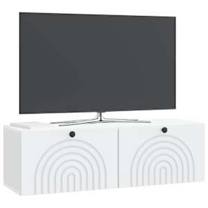 Nástěnná TV skříň Bílá 98 x 31 x 30 cm Kompozitní dřevo - obrázek 3