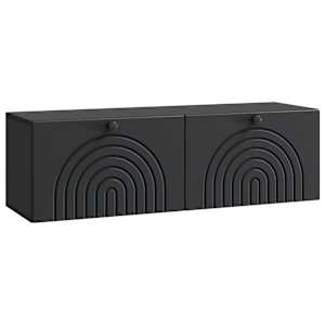 Nástěnná TV skříň Černá 98 x 31 x 30 cm Kompozitní dřevo - obrázek 2