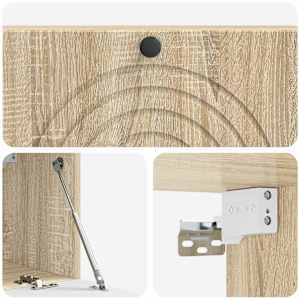 Nástěnná TV skříň Dub sonoma 98 x 31 x 30 cm Kompozitní dřevo - obrázek 9