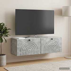 Nástěnná TV skříň Nástěnný Betonově šedá 98 x 31 x 30 cm - obrázek 4