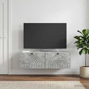 Nástěnná TV skříň Nástěnný Betonově šedá 98 x 31 x 30 cm - obrázek 1