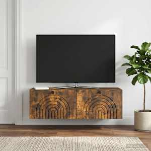 Nástěnná TV skříň Kouřový dub 98 x 31 x 30 cm Kompozitní dřevo - obrázek 1