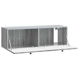Nástěnná TV skříň Šedá sonoma 98 x 31 x 30 cm Kompozitní dřevo - obrázek 5