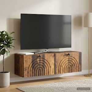 Nástěnná TV skříň Staré dřevo 98 x 31 x 30 cm Kompozitní dřevo - obrázek 4
