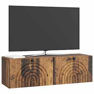 Nástěnná TV skříň Staré dřevo 98 x 31 x 30 cm Kompozitní dřevo - obrázek 3