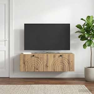 Nástěnná TV skříň 98 x 31 x 30 cm Dub artisan Kompozitní dřevo - obrázek 1