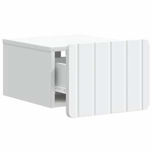 Nástěnný noční stolek se zásuvkou 2 pcs Bílá 33 x 34,5 x 24 cm - obrázek 4