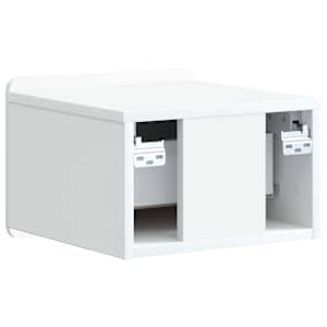 Nástěnný noční stolek se zásuvkou 2 pcs Bílá 33 x 34,5 x 24 cm - obrázek 7