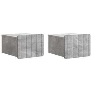 Nástěnný noční stolek 2 pcs Betonově šedá 33 x 34,5 x 24 cm - obrázek 1