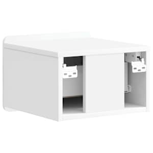 Nástěnný noční stolek Bílá s vysokým leskem 33 x 34,5 x 24 cm - obrázek 7