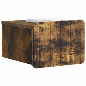 Nástěnný noční stolek 2 pcs Kouřový dub 33 x 34,5 x 24 cm - obrázek 2