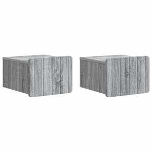 Stenski nočni omarici 2 pcs Siva Sonoma 33 x 34,5 x 24 cm