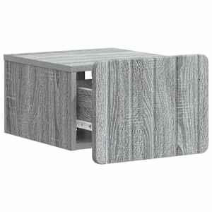 Nástěnný noční stolek 2 pcs Šedá sonoma 33 x 34,5 x 24 cm - obrázek 6
