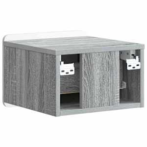 Nástěnný noční stolek 2 pcs Šedá sonoma 33 x 34,5 x 24 cm - obrázek 9