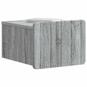 Nástěnný noční stolek 2 pcs Šedá sonoma 33 x 34,5 x 24 cm - obrázek 3