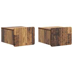 Nástěnný noční stolek 2 pcs Staré dřevo 33 x 34,5 x 24 cm - obrázek 1
