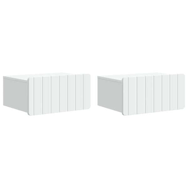 vidaXL Seinale kinnitatav &ouml;&ouml;tis 2 tk Valge 49 x 34,5 x 24 cm Tehispuit