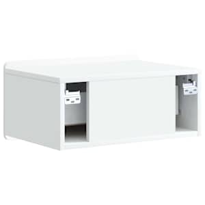 Nástěnný noční stolek se zásuvkou 2 pcs Bílá 49 x 34,5 x 24 cm - obrázek 9