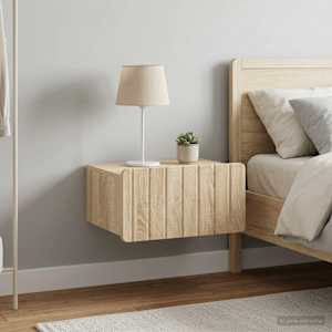 Nástěnný noční stolek 2 pcs Dub sonoma 49 x 34,5 x 24 cm - obrázek 4