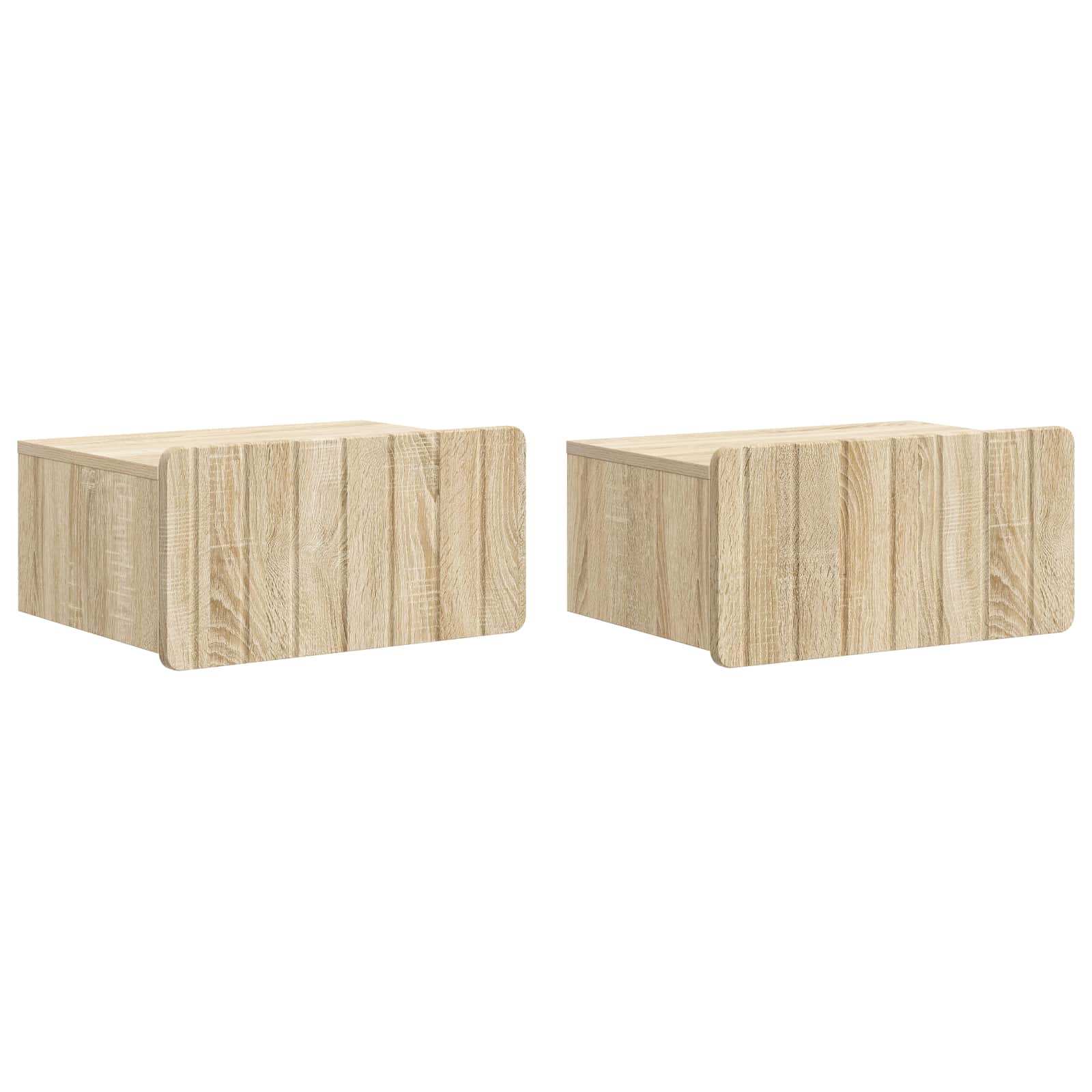 Stenski nočni omarici 2 pcs Sonoma hrast 49 x 34,5 x 24 cm