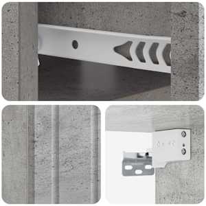 Nástěnný noční stolek 2 pcs Betonově šedá 49 x 34,5 x 24 cm - obrázek 10