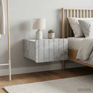 Nástěnný noční stolek 2 pcs Betonově šedá 49 x 34,5 x 24 cm - obrázek 4