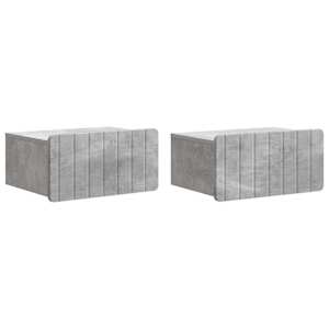 Nástěnný noční stolek 2 pcs Betonově šedá 49 x 34,5 x 24 cm - obrázek 2