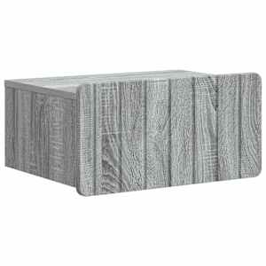 Nástěnný noční stolek 2 pcs Šedá sonoma 49 x 34,5 x 24 cm - obrázek 5