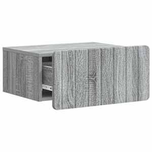 Nástěnný noční stolek 2 pcs Šedá sonoma 49 x 34,5 x 24 cm - obrázek 6