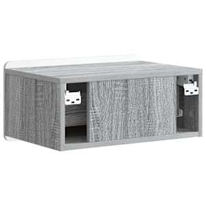 Nástěnný noční stolek 2 pcs Šedá sonoma 49 x 34,5 x 24 cm - obrázek 9