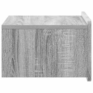 Nástěnný noční stolek 2 pcs Šedá sonoma 49 x 34,5 x 24 cm - obrázek 8