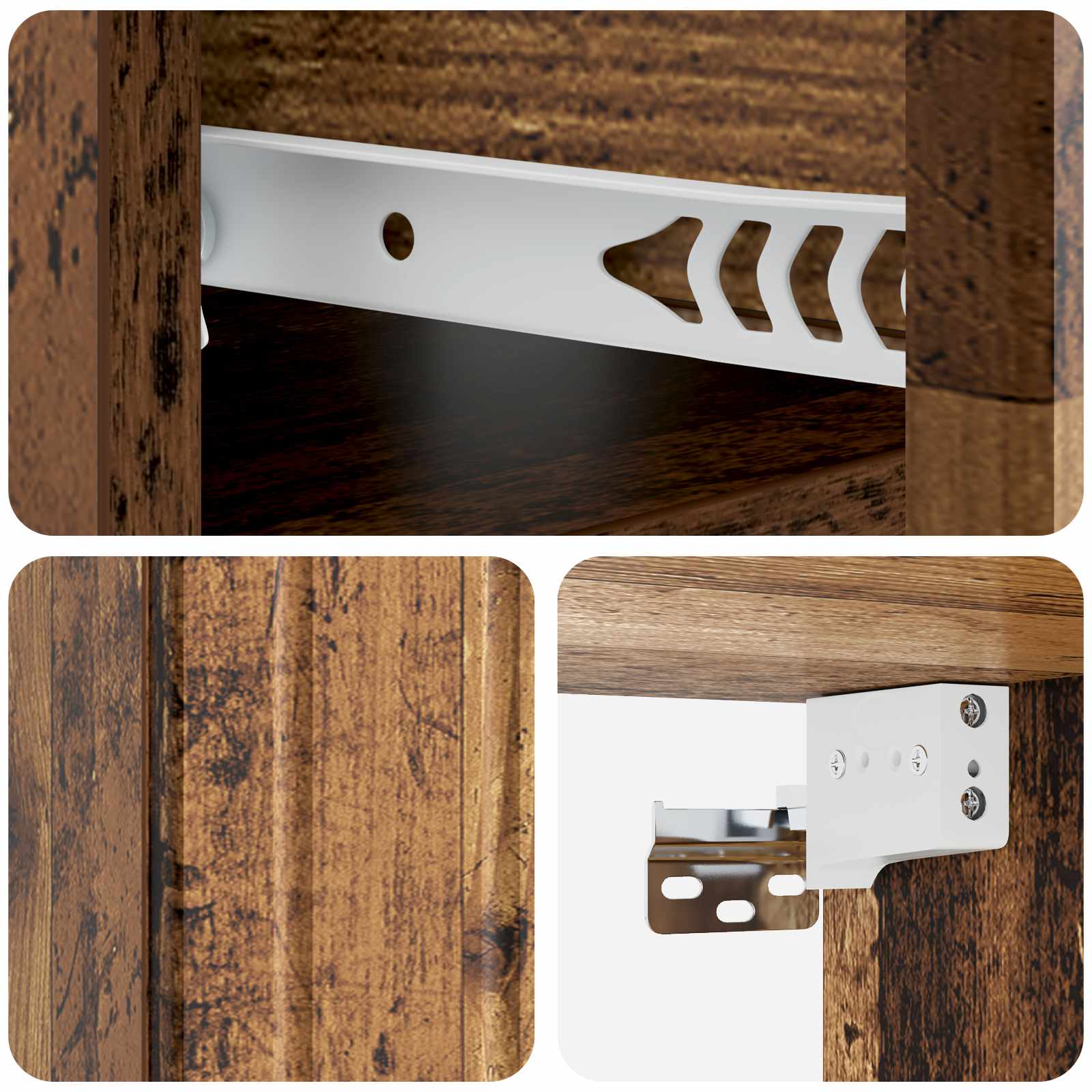 Stenski nočni omarici Star les 49 x 34,5 x 24 cm Inženirski les - slika 7