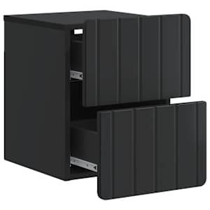 Nástěnný noční stolek Černá 33 x 34,5 x 43 cm Kompozitní dřevo - obrázek 4